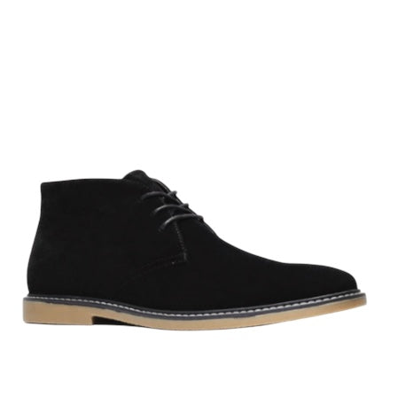 Men’s Chukka Shoe, Black Suede Boots, Smart Casual Footwear, Business Casual Shoes, D&K Menswear Collection