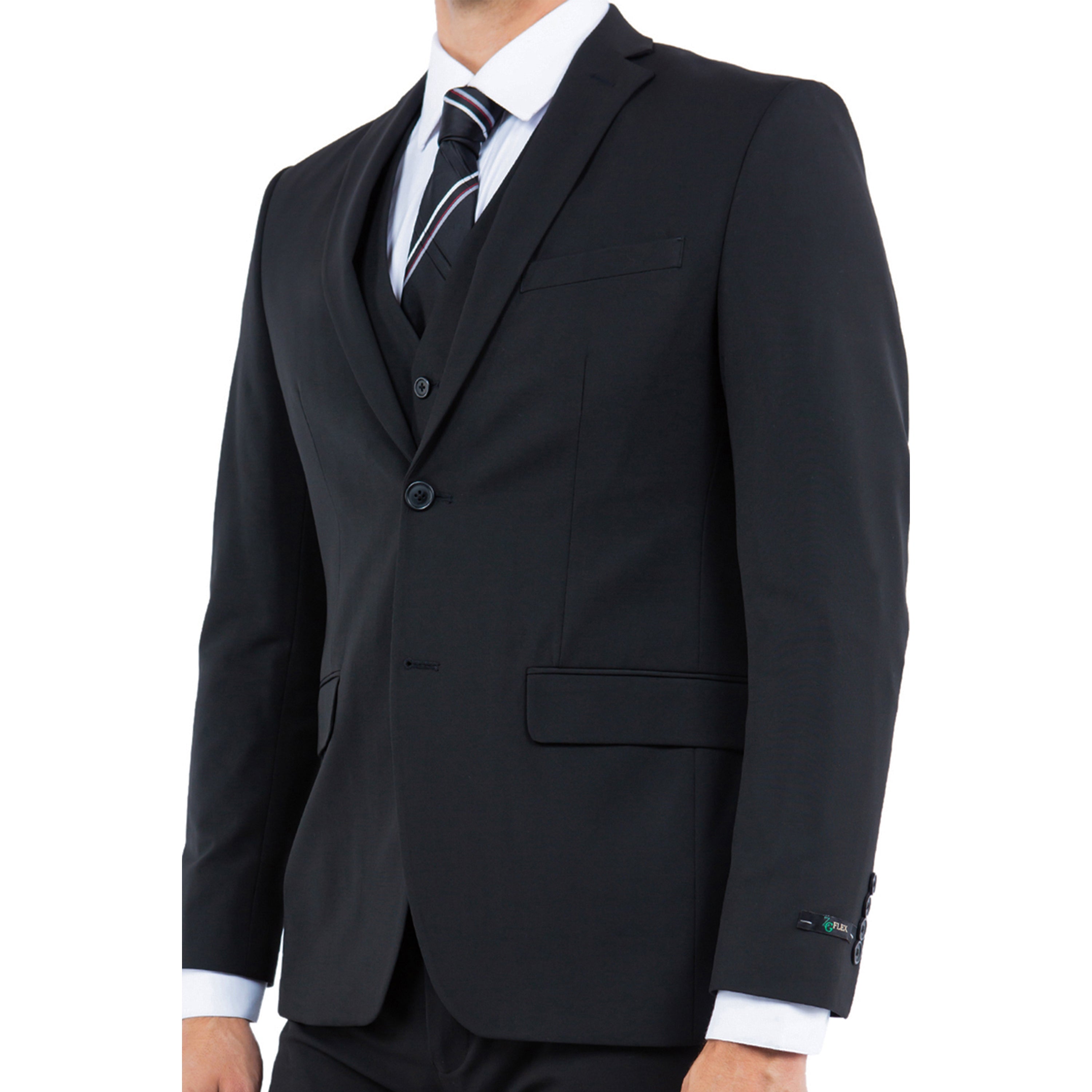 Men’s 3-Piece 4-Way Stretch Suit – Sleek, Comfortable & Versatile | D&K Menswear