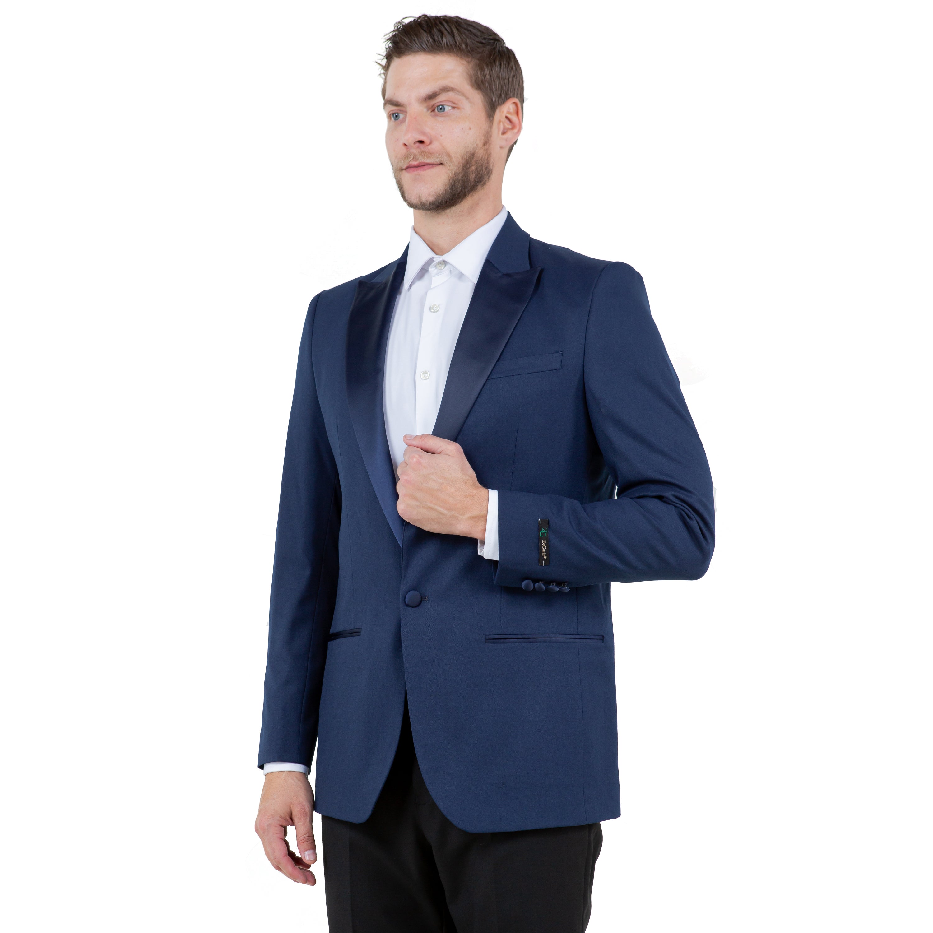 Men’s Tailored-Fit Tuxedo Jacket with Peak Lapel – Classic Style for Any Formal Occasion | D&K Menswear
