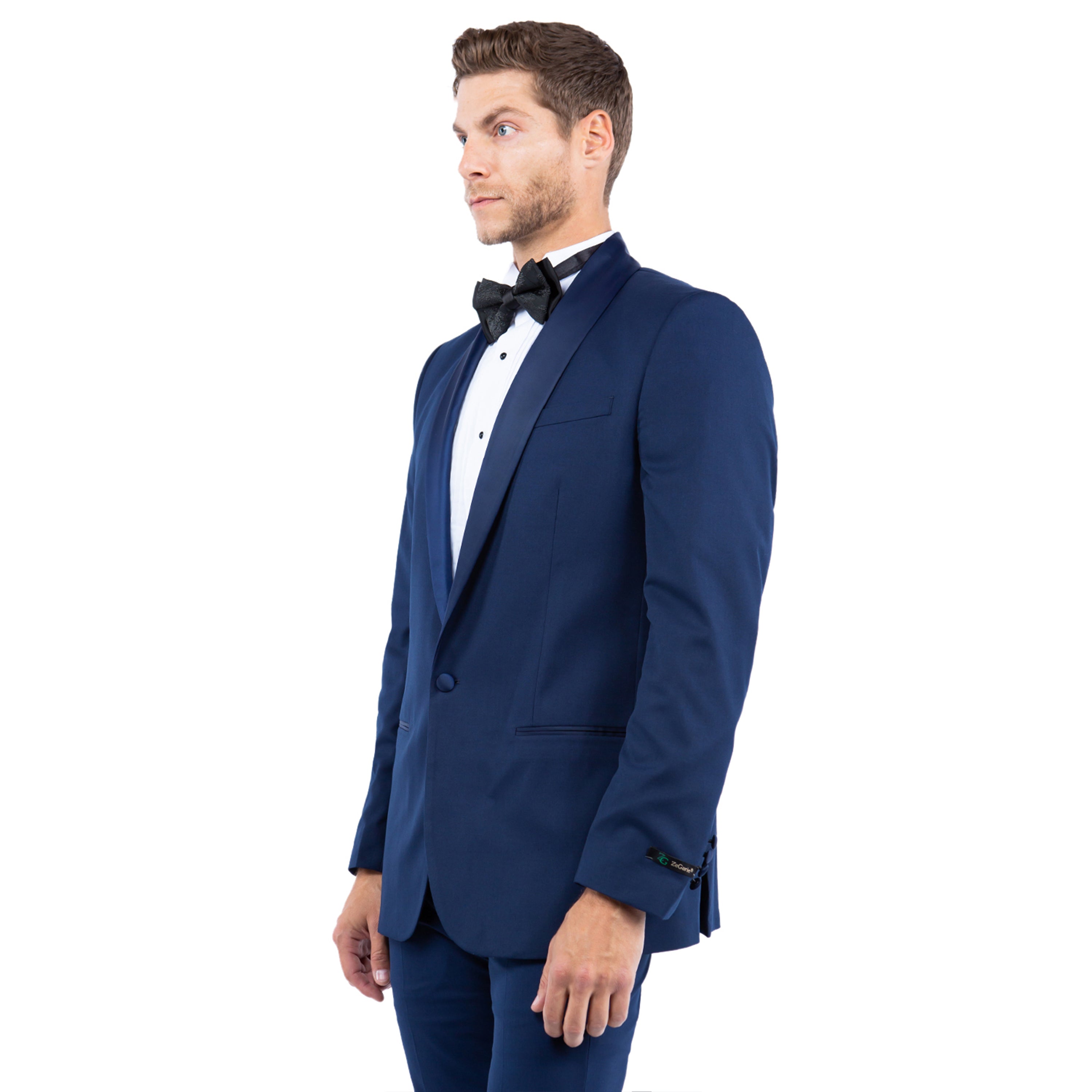 Men’s Tailored-Fit Tuxedo Jacket with Shawl Collar – Classic Elegance for Formal Occasions | D&K Menswear