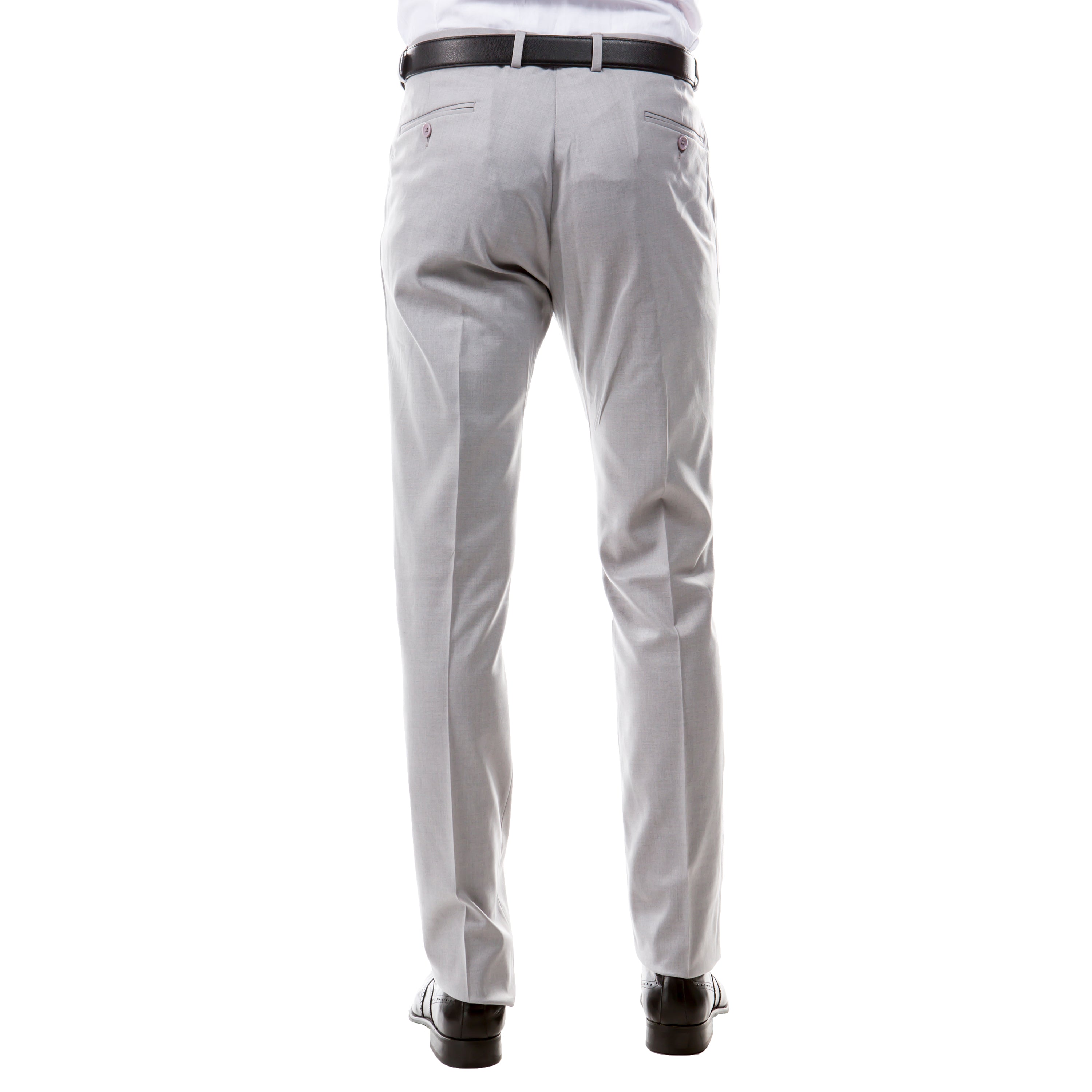 Men’s Tailored-Fit Suit Separates Light Grey Pants – Modern Fit and Custom Comfort | D&K Menswear