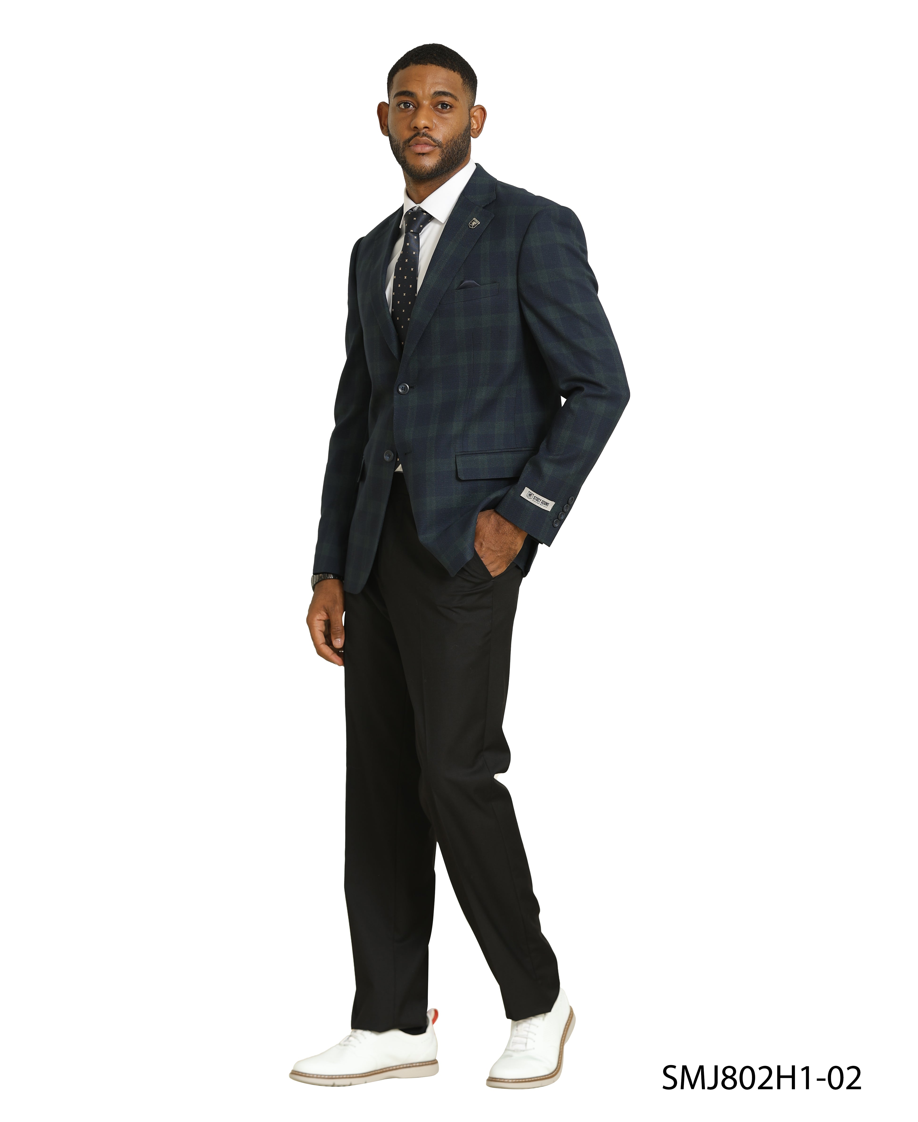 Mens-jacket Windowpane by Stacy Adams