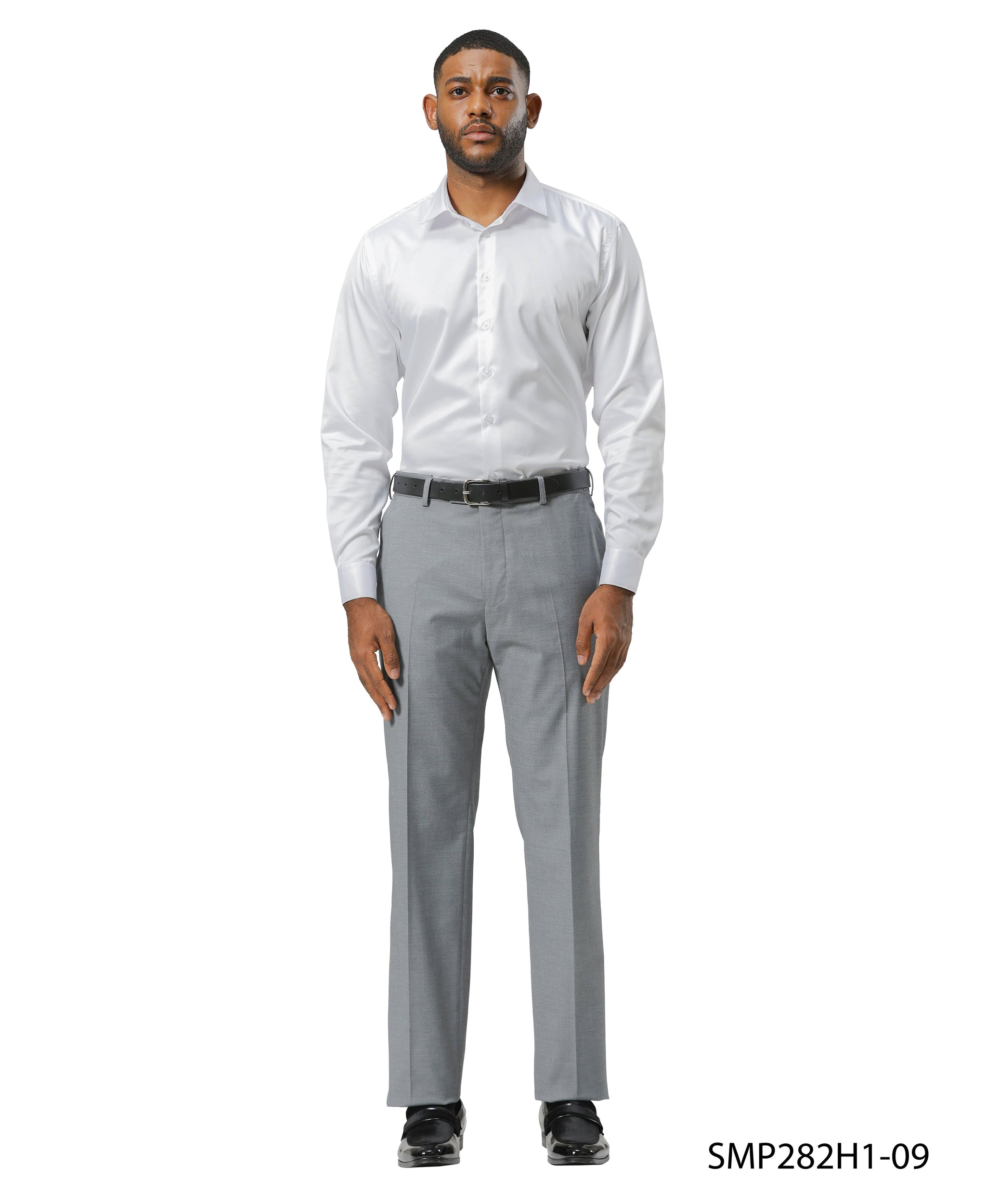 Stacy Adams Solid Dress Pants – Sleek Medium Grey Style & Lasting Comfort