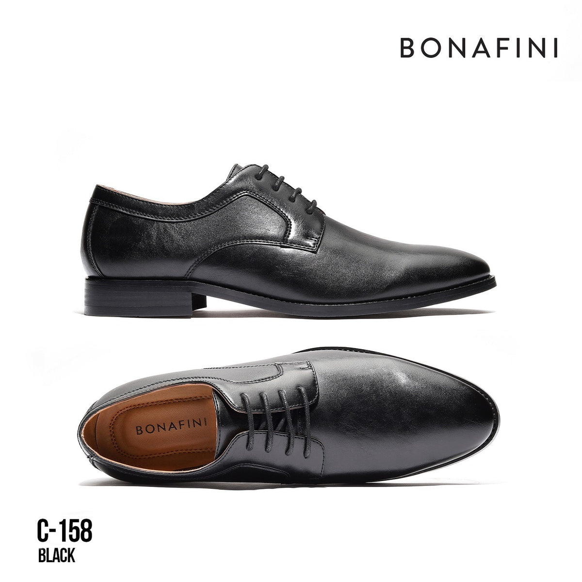 Bonafini Black dress shoes display picture 1