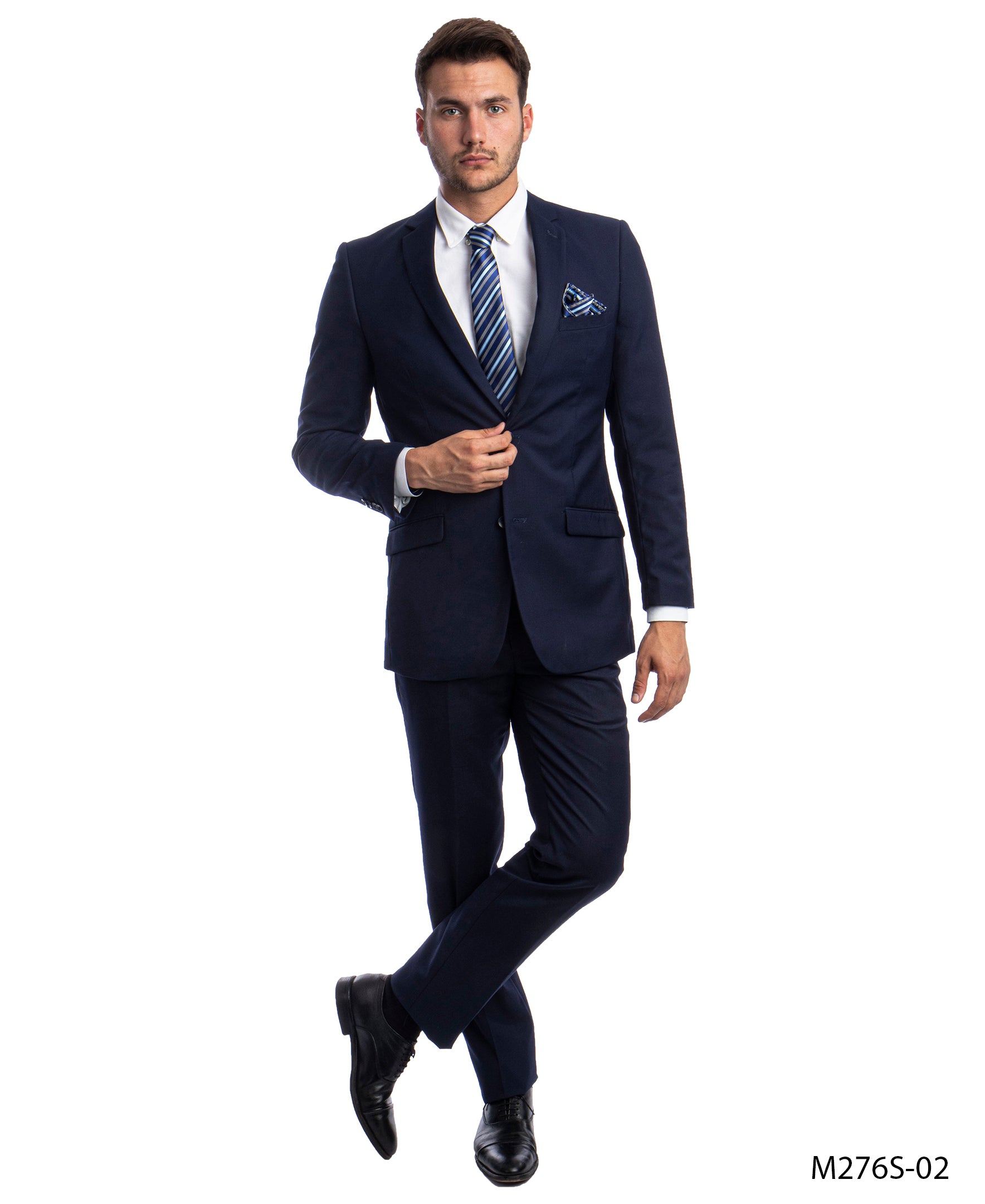 Navy Blue Suit For Men Formal Suits For All Ocassions Navy Blue / 36R / M276S-02