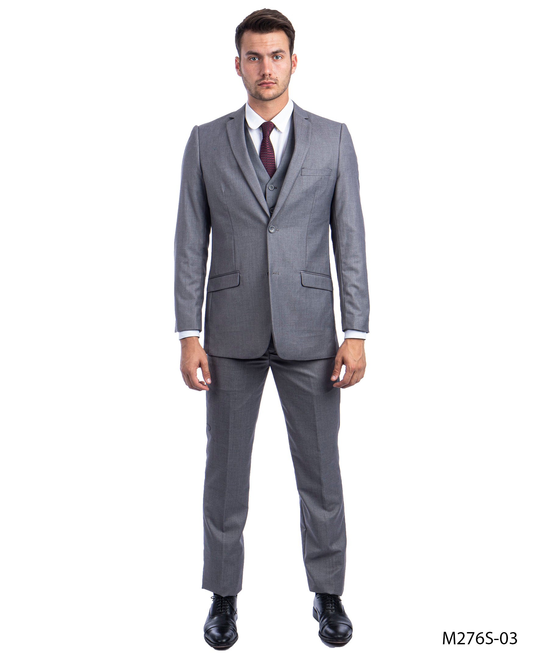 Mid Gray Suit For Men Formal Suits For All Ocassions Mid Gray / 52L / M276S-03