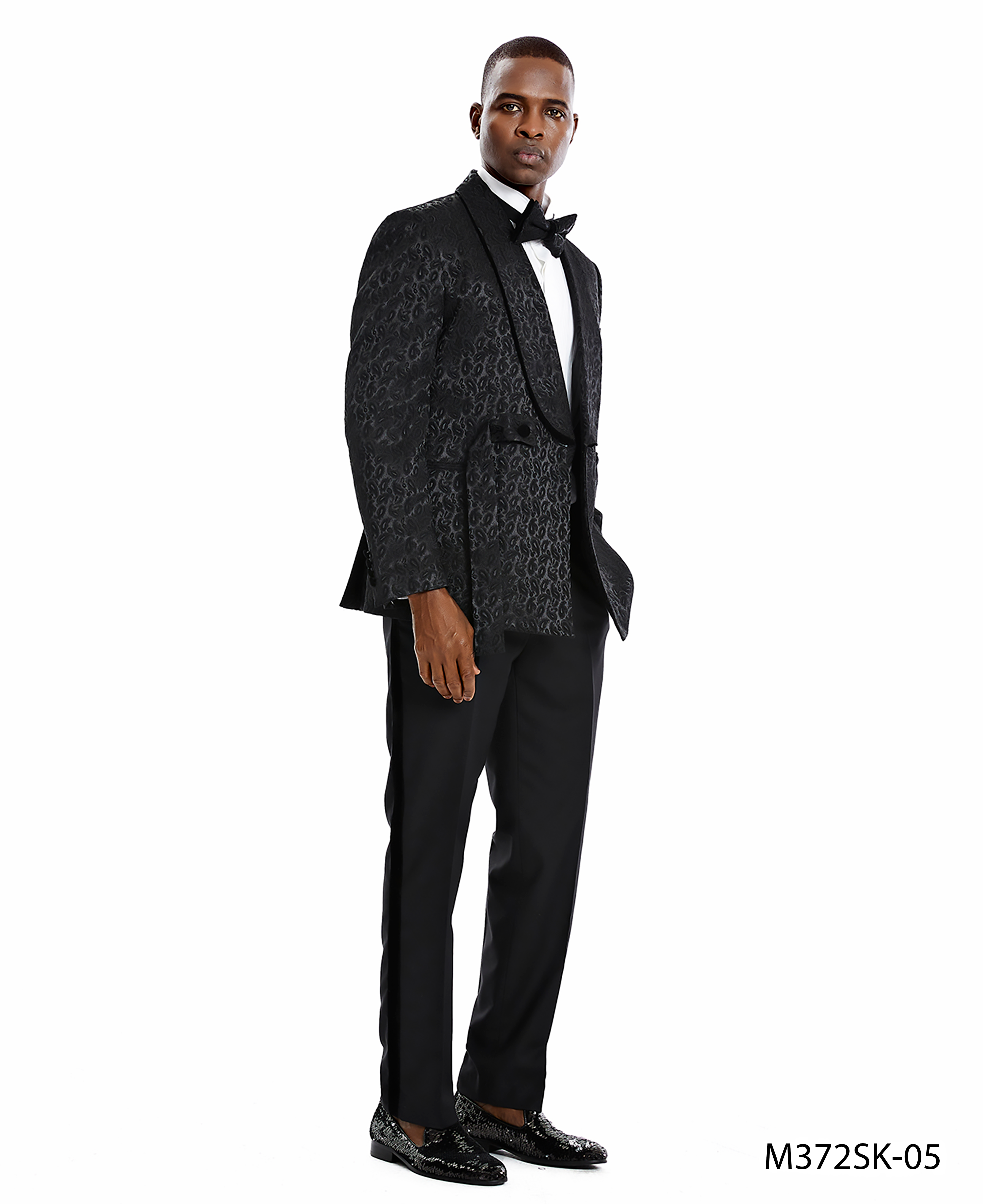 Black / Black Mens-suit