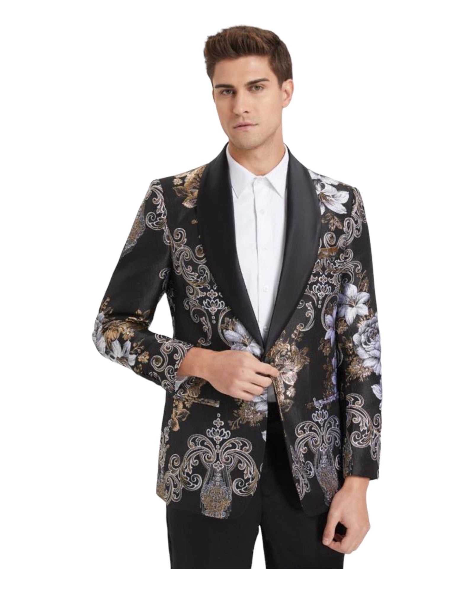 VogeLuxe | Men’s Modern Tailored Shawl Collar Blazer
