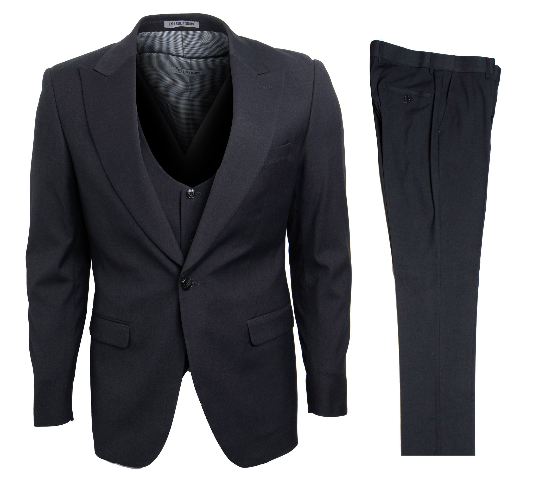 D&K Menswear exclusive Charcoal Stacy Adams Suit