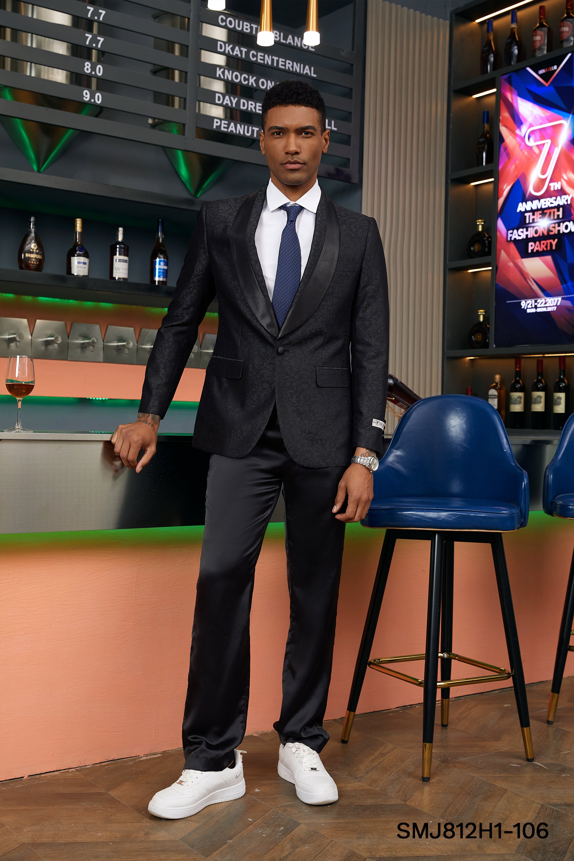 Black Paisley W Texture 1 PC Stacy Adams Jacket