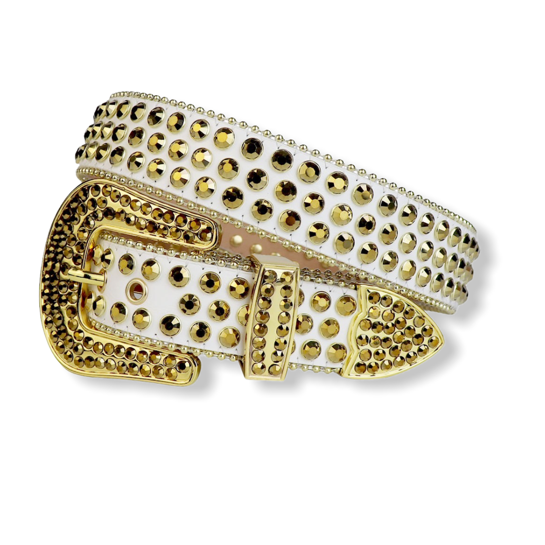 Gold jeweled belt best sale