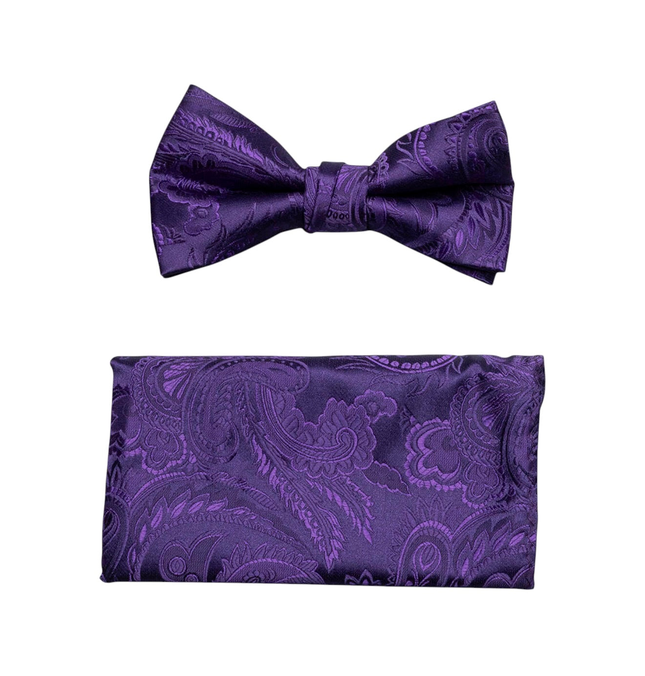 Paisley Tone on Tone bowtie and hanky set