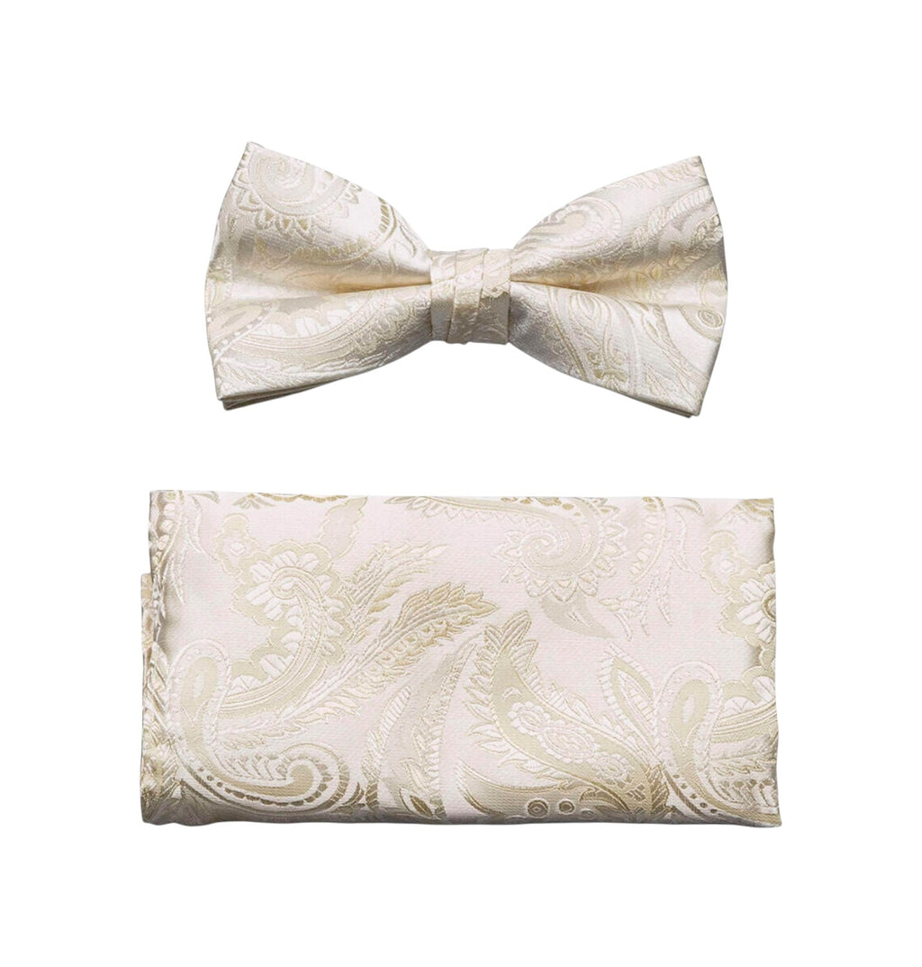 Paisley Tone on Tone bowtie and hanky set