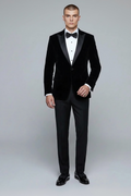 Noah John Velvet Blazer w/bowtie