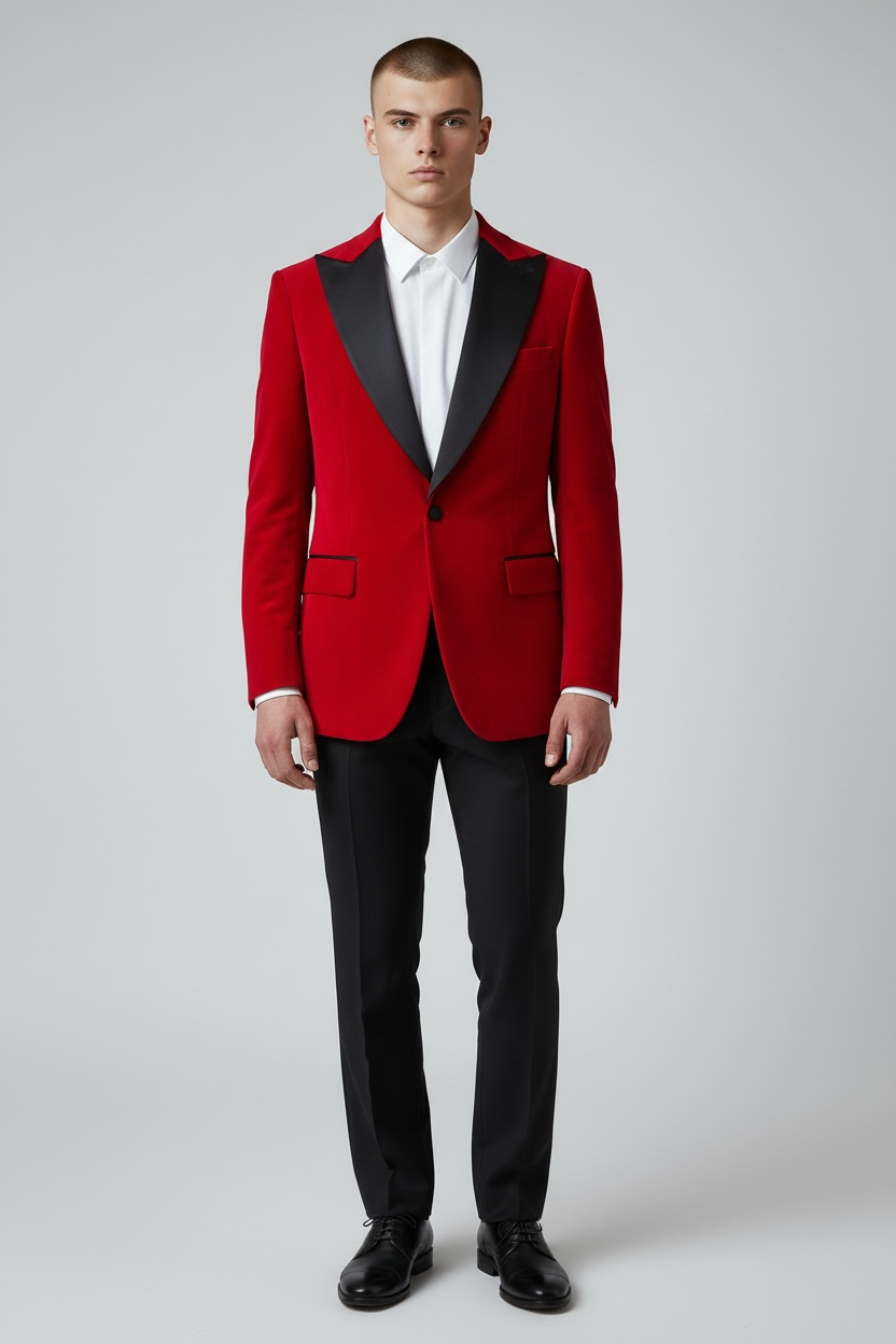 Noah John Red Velvet blazer
