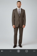 Taupe 2-PC Modern Fit Suits Suits For Men
