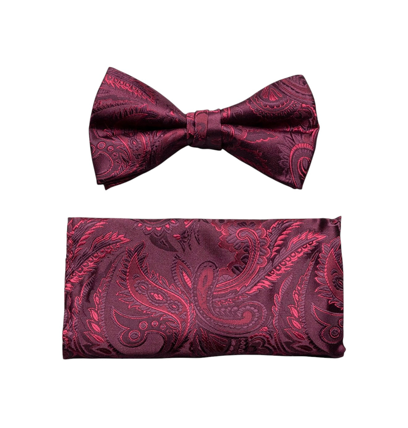 Paisley Tone on Tone bowtie and hanky set