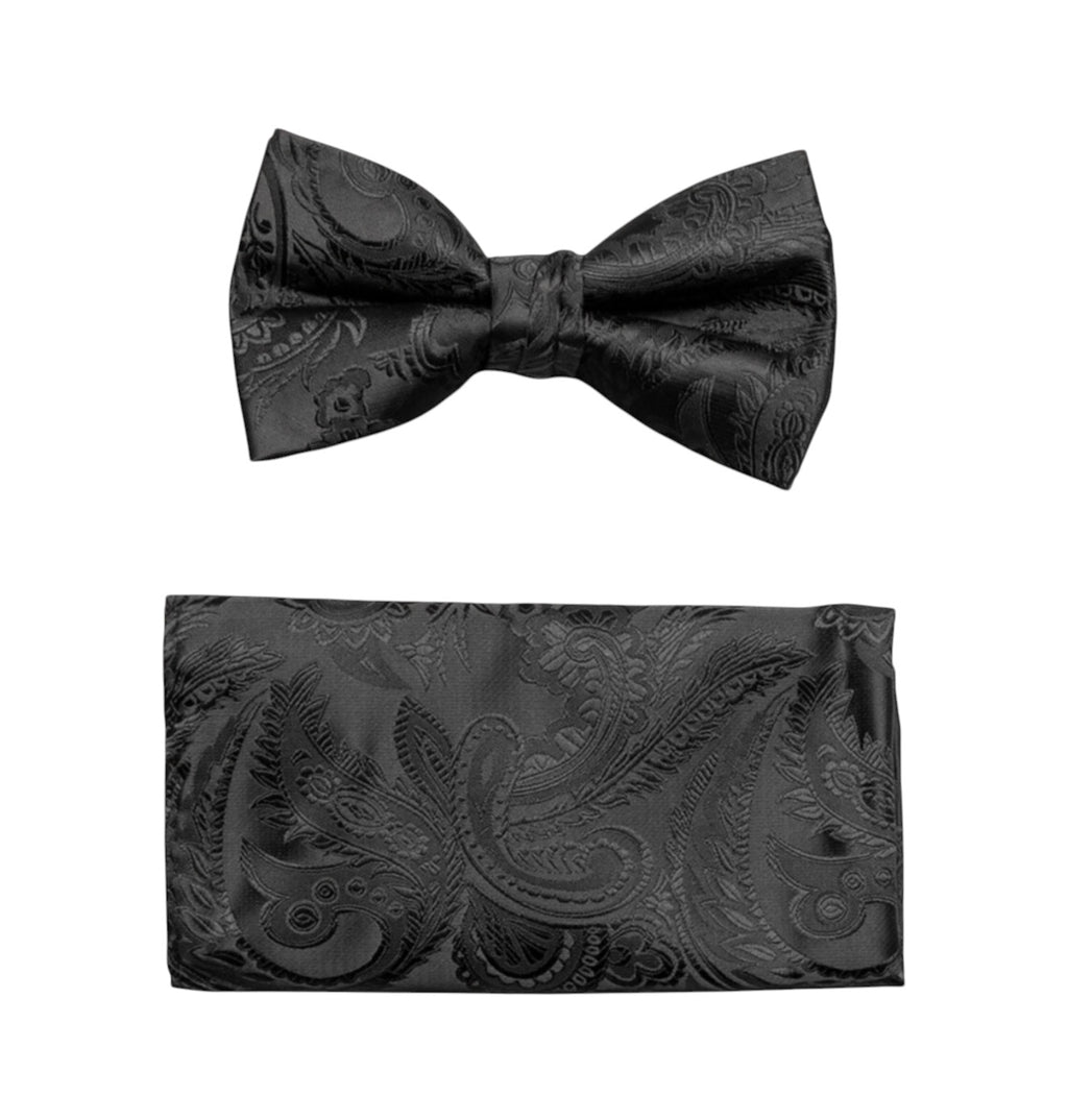 Paisley Tone on Tone bowtie and hanky set
