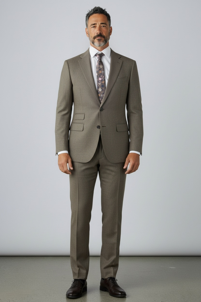 Lt. Olive 2-PC Modern Fit Suits Suits For Men