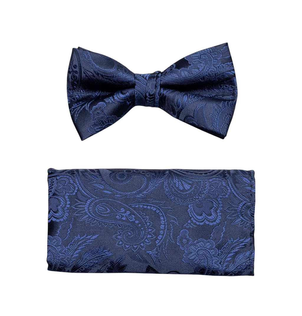 Paisley Tone on Tone bowtie and hanky set