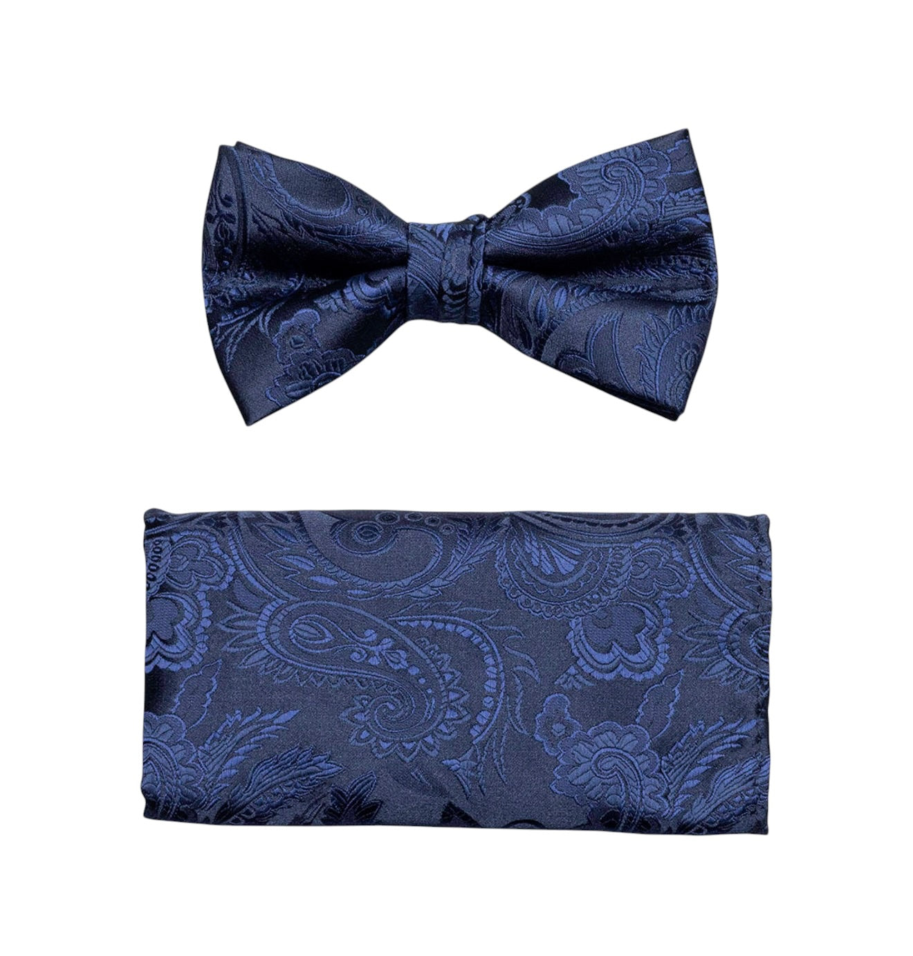 Paisley Tone on Tone bowtie and hanky set