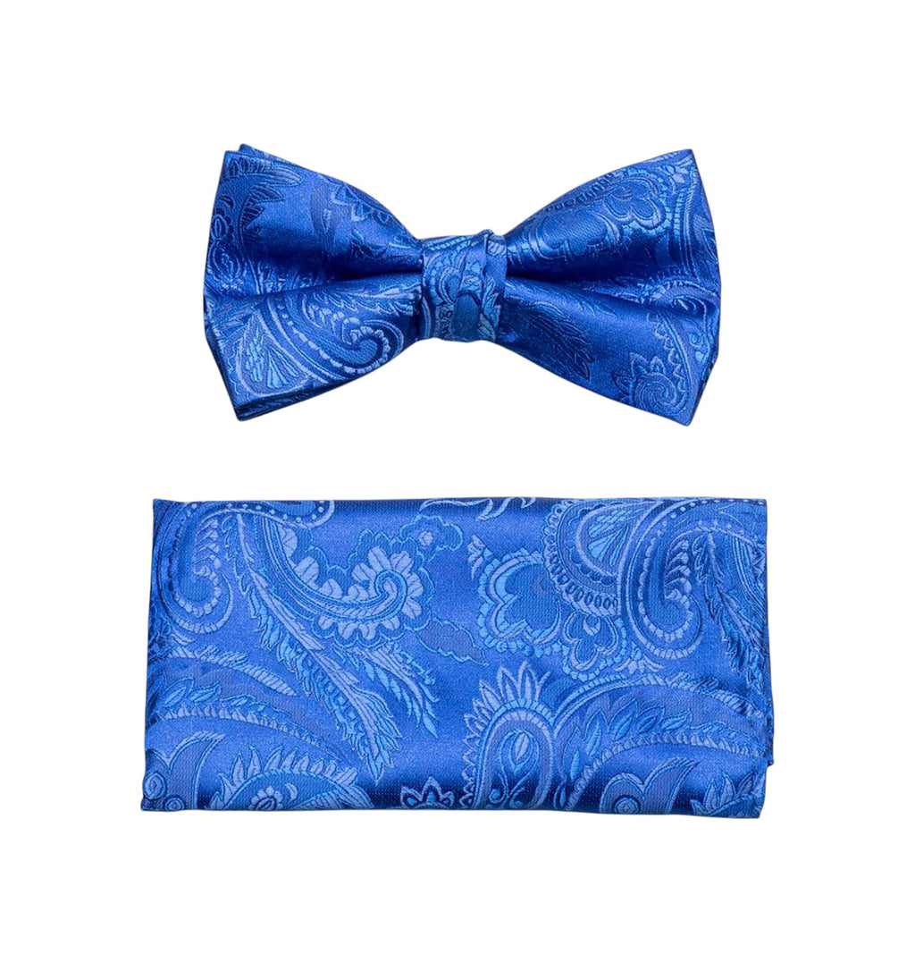Paisley Tone on Tone bowtie and hanky set