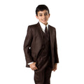 Tazzio Boy's 5pc Solid Suit With Shirt & Tie