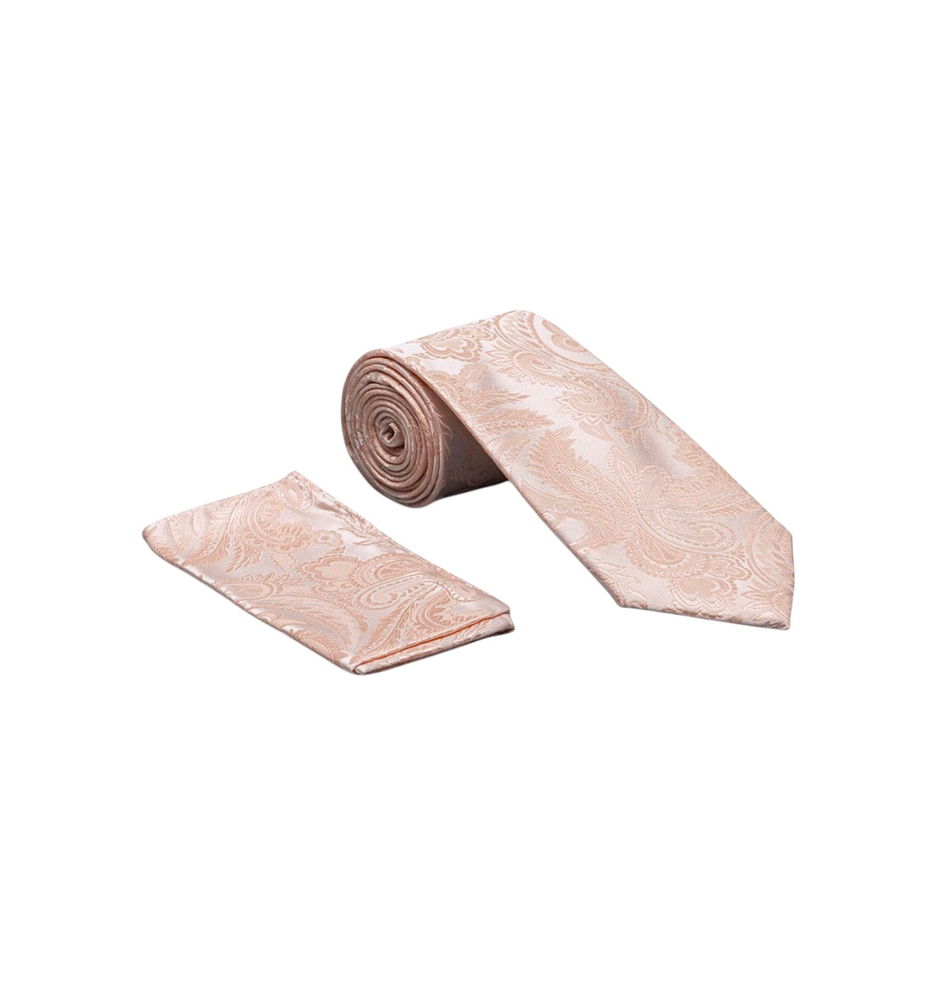 Paisley satin tie and hanky set