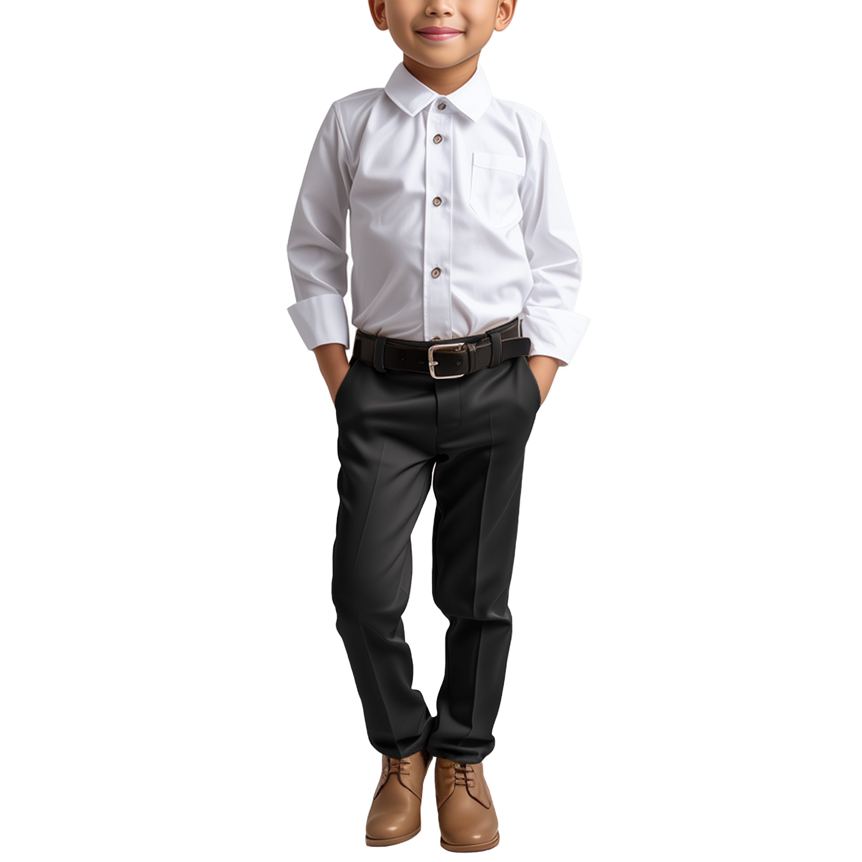 Solid Boys Pants Separates By Zegarie