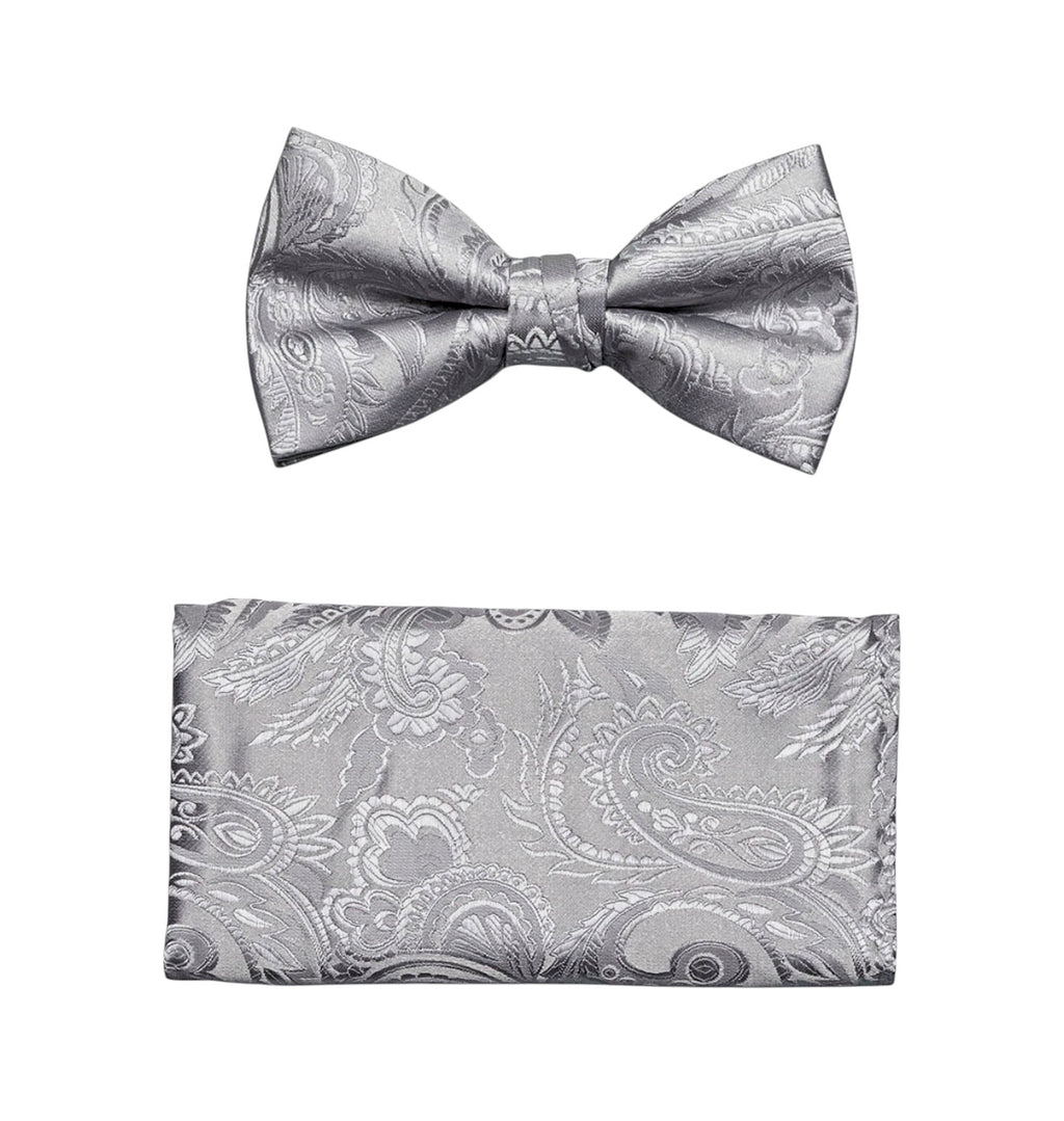 Paisley Tone on Tone bowtie and hanky set