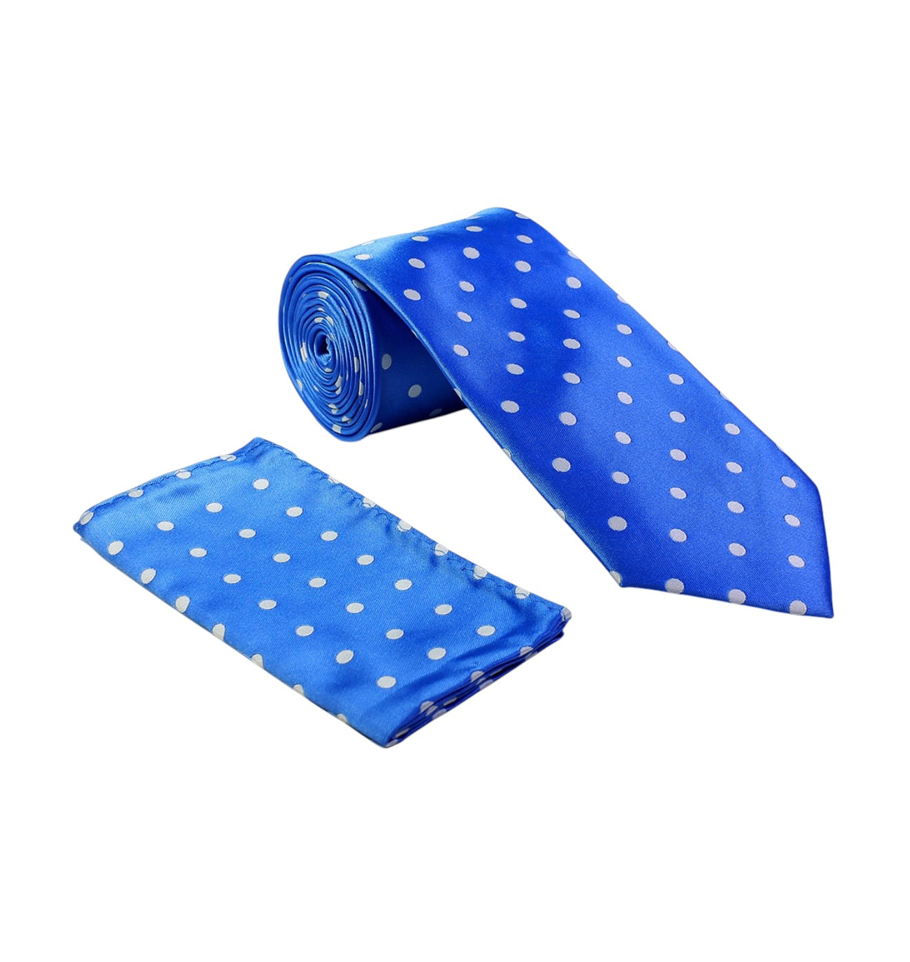 Pin dot satin tie and hanky