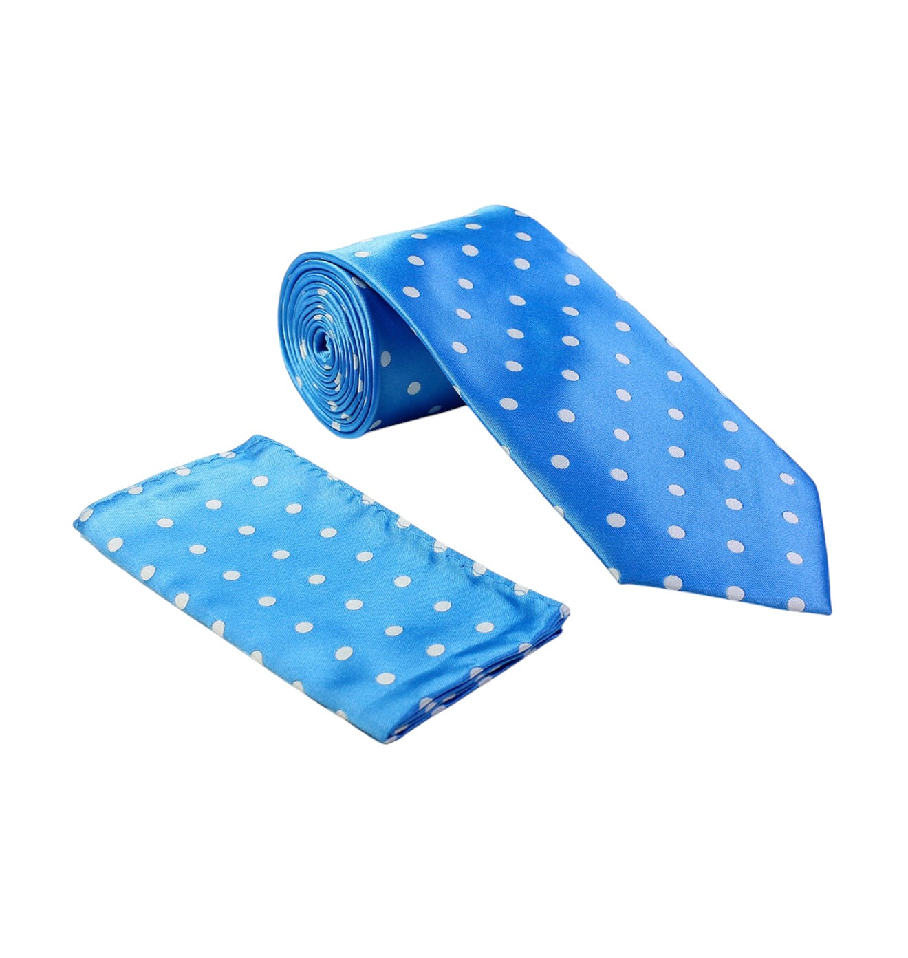 Pin dot satin tie and hanky