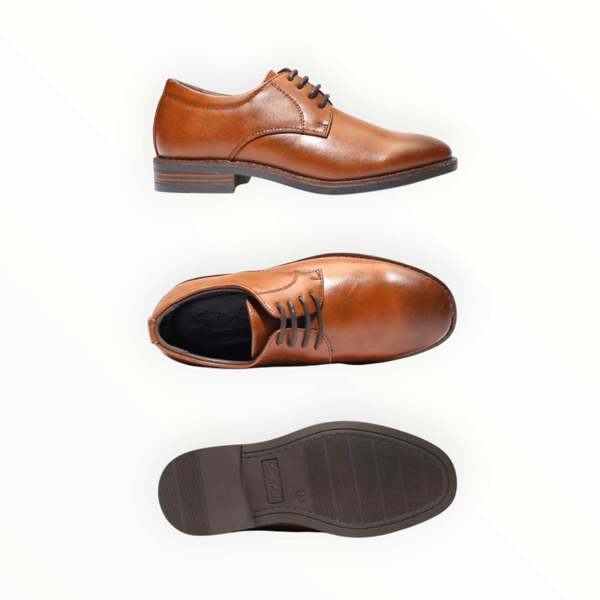 Kids Plain toe derby shoes