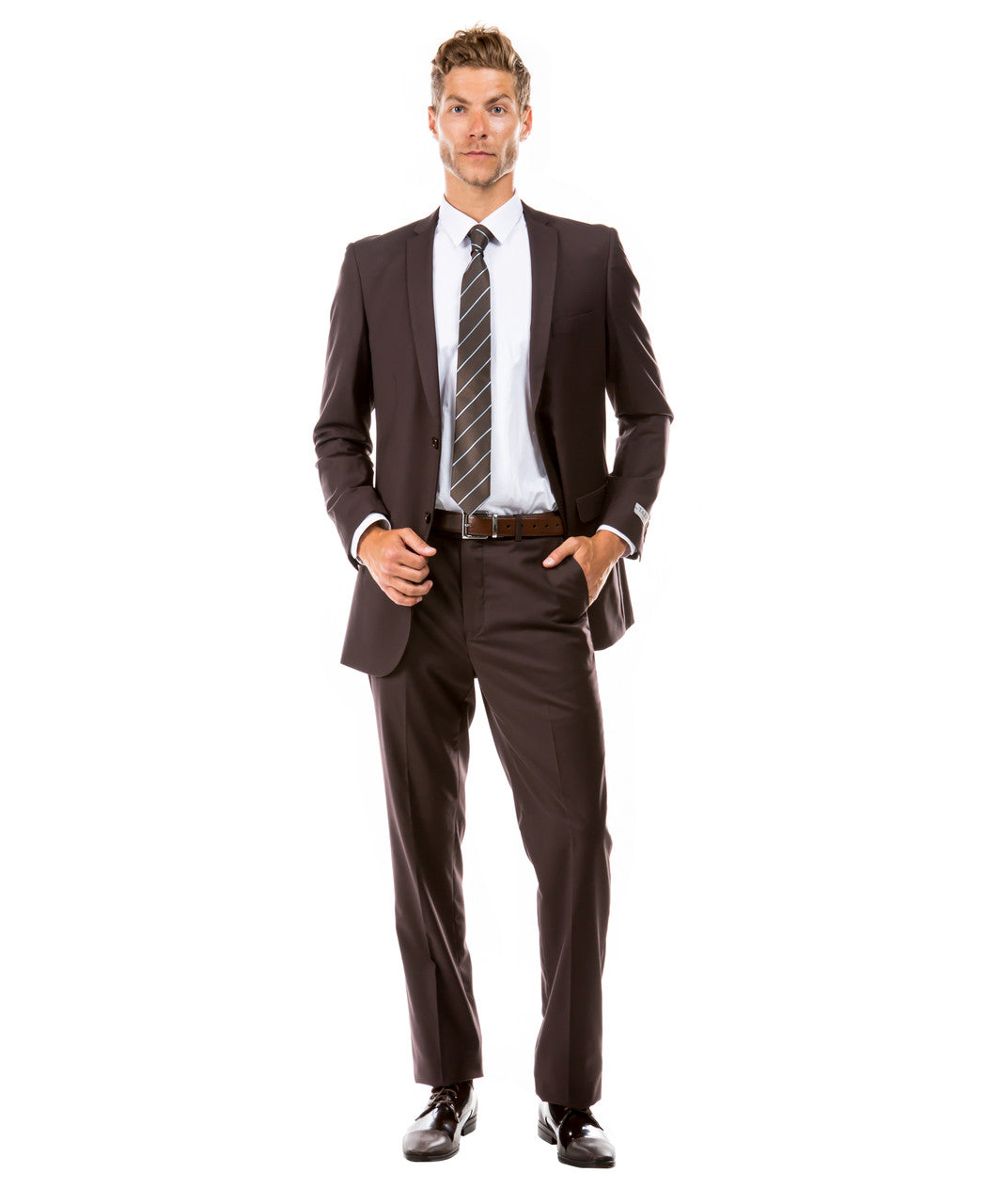 Brown Slim Fit 2-PC Suits