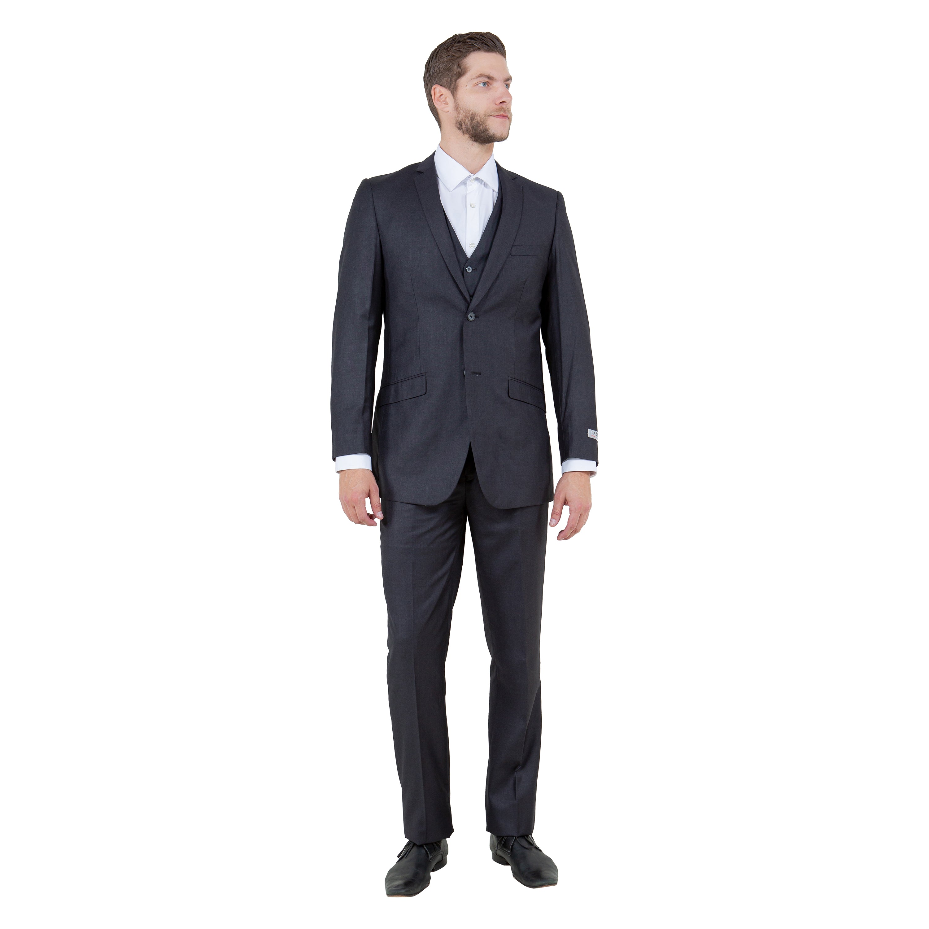 Tazzio Mens-suit 3-PC Solid Slim Fit