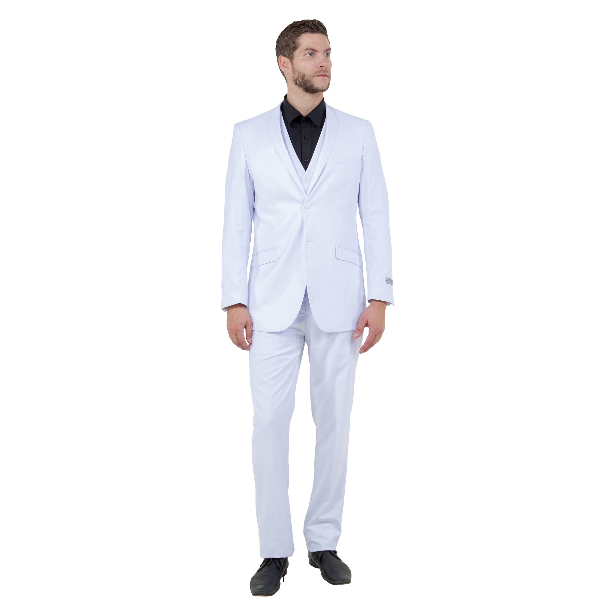 Tazzio Mens-suit 3-PC Solid Slim Fit