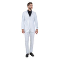 Tazzio Mens-suit 3-PC Sharkskin Slim Fit