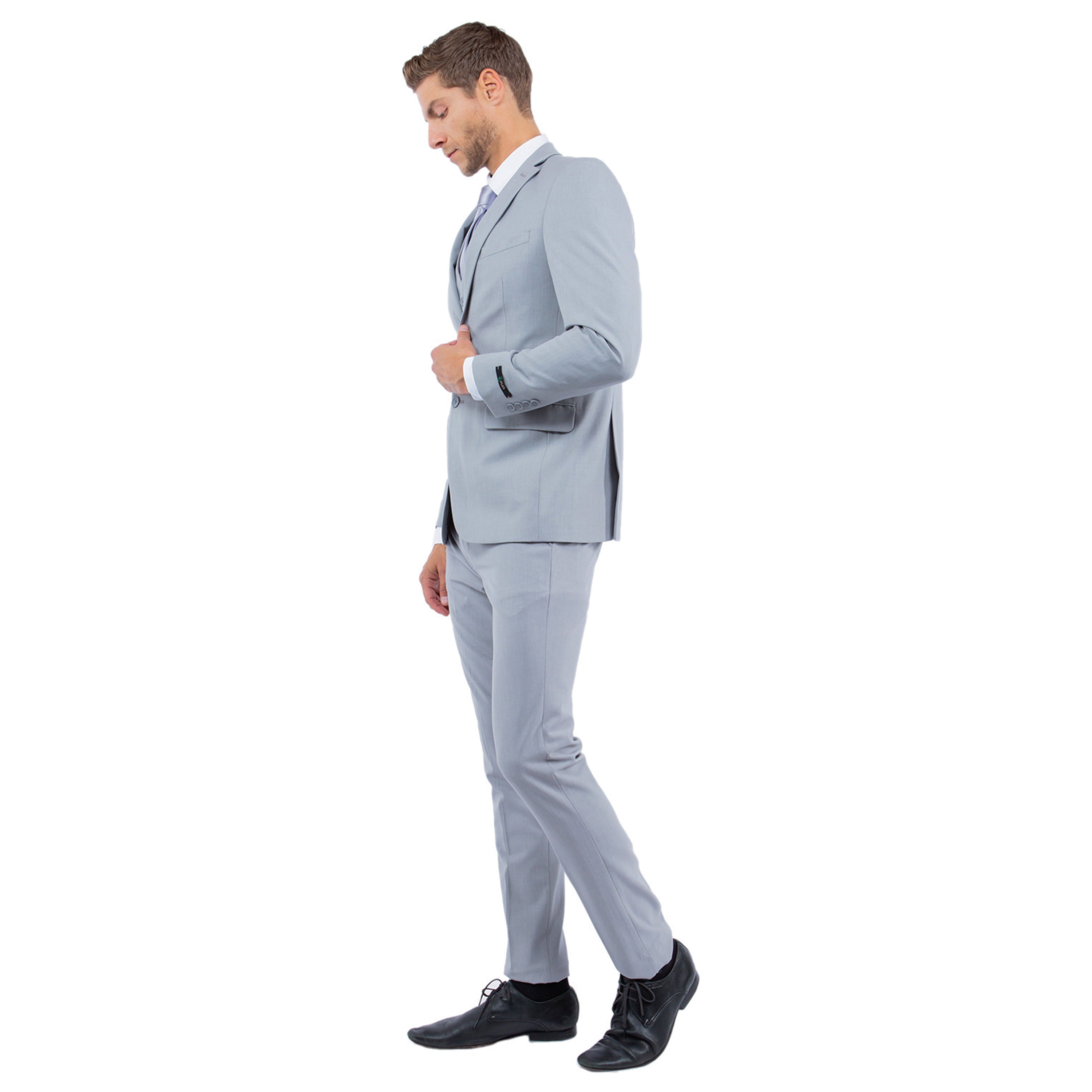 Men’s 3-Piece 4-Way Stretch Suit – Modern Fit with Ultimate Comfort | D&K Menswear