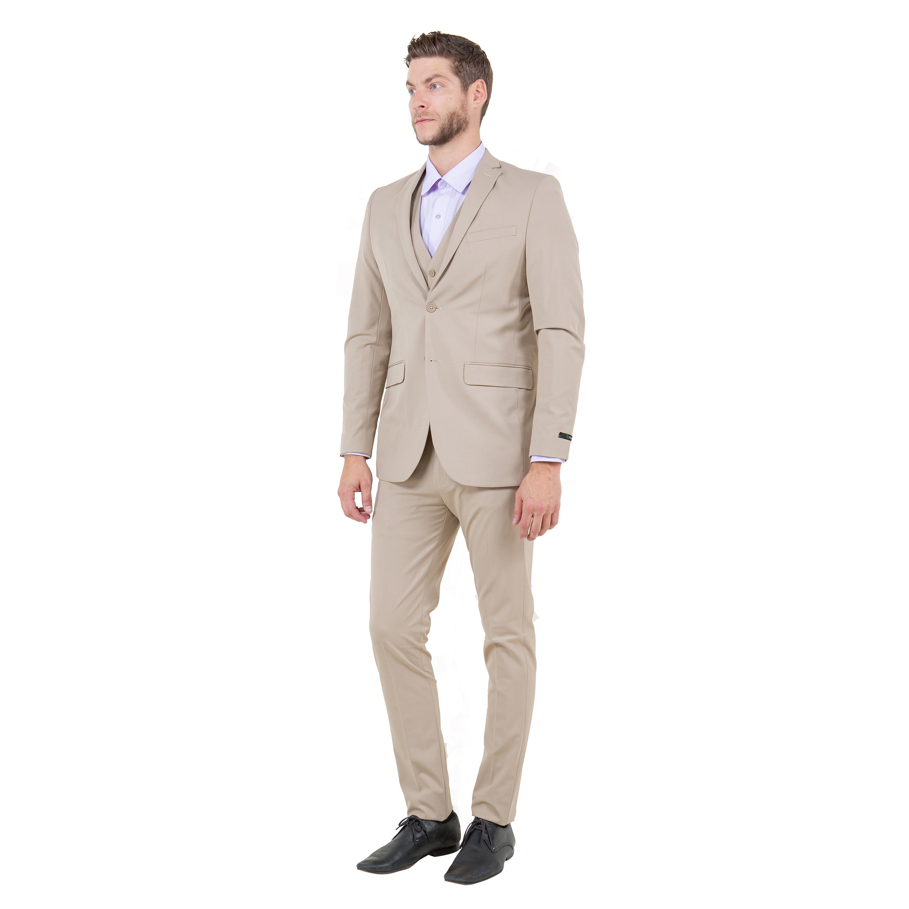 Men’s 3-Piece 4-Way Stretch Suit – Tailored Comfort &amp; Modern Style | D&K Menswear