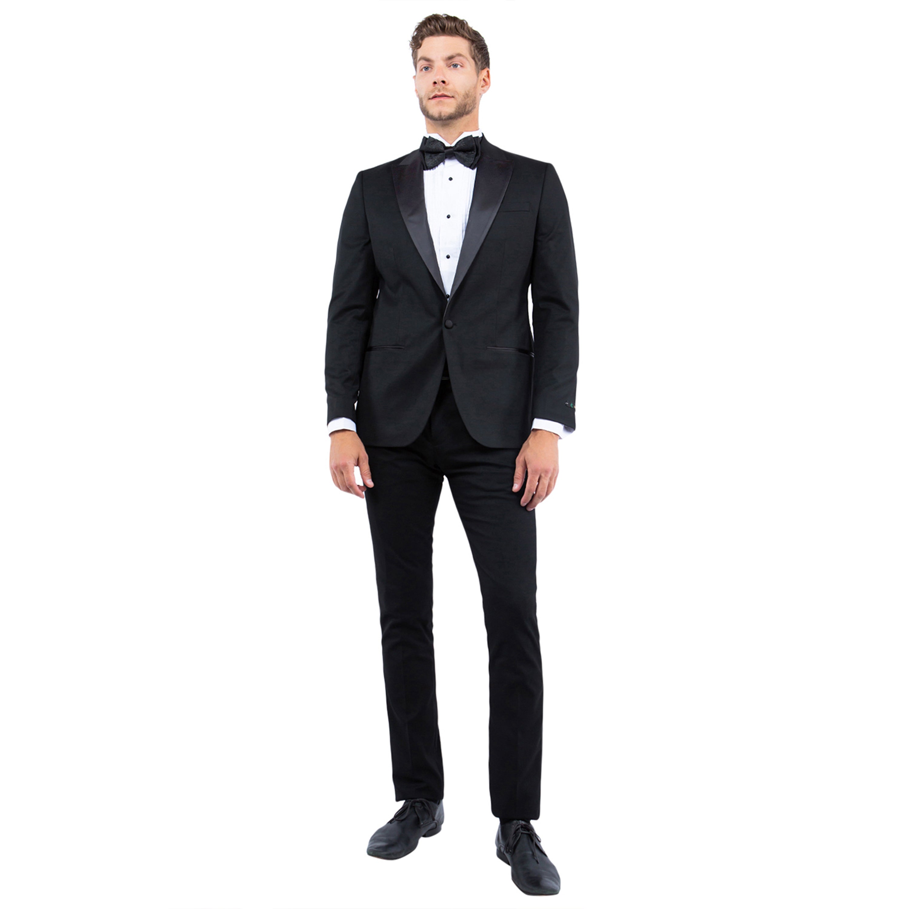 Men’s Tailored-Fit Tuxedo Jacket with Peak Lapel – Classic Sophistication for Formal Occasions | D&K Menswear