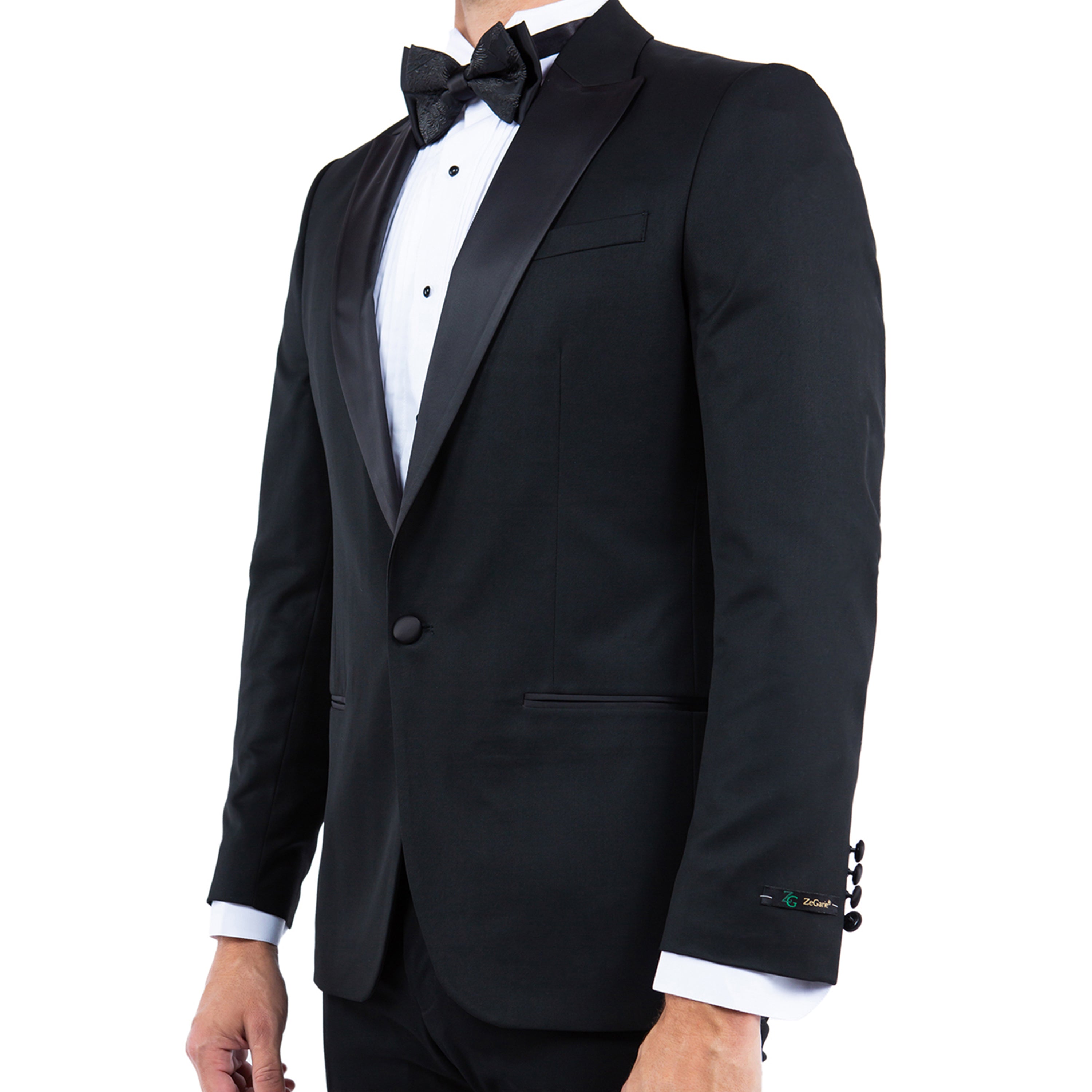 Men’s Tailored-Fit Tuxedo Jacket with Peak Lapel – Classic Sophistication for Formal Occasions | D&K Menswear