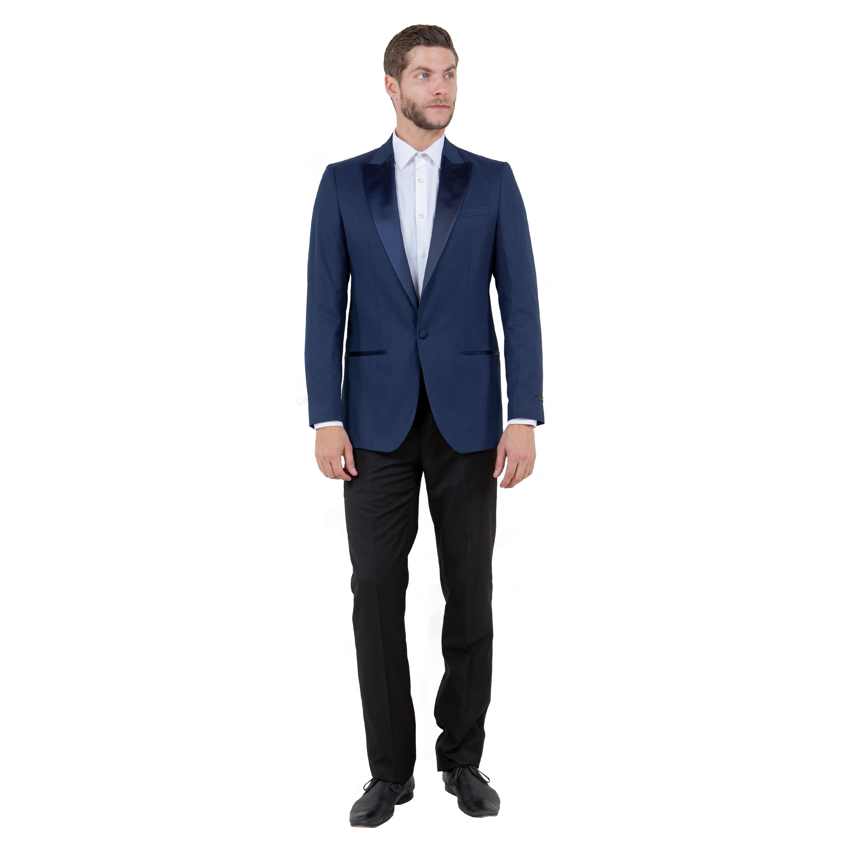 Men’s Tailored-Fit Tuxedo Jacket with Peak Lapel – Classic Style for Any Formal Occasion | D&K Menswear