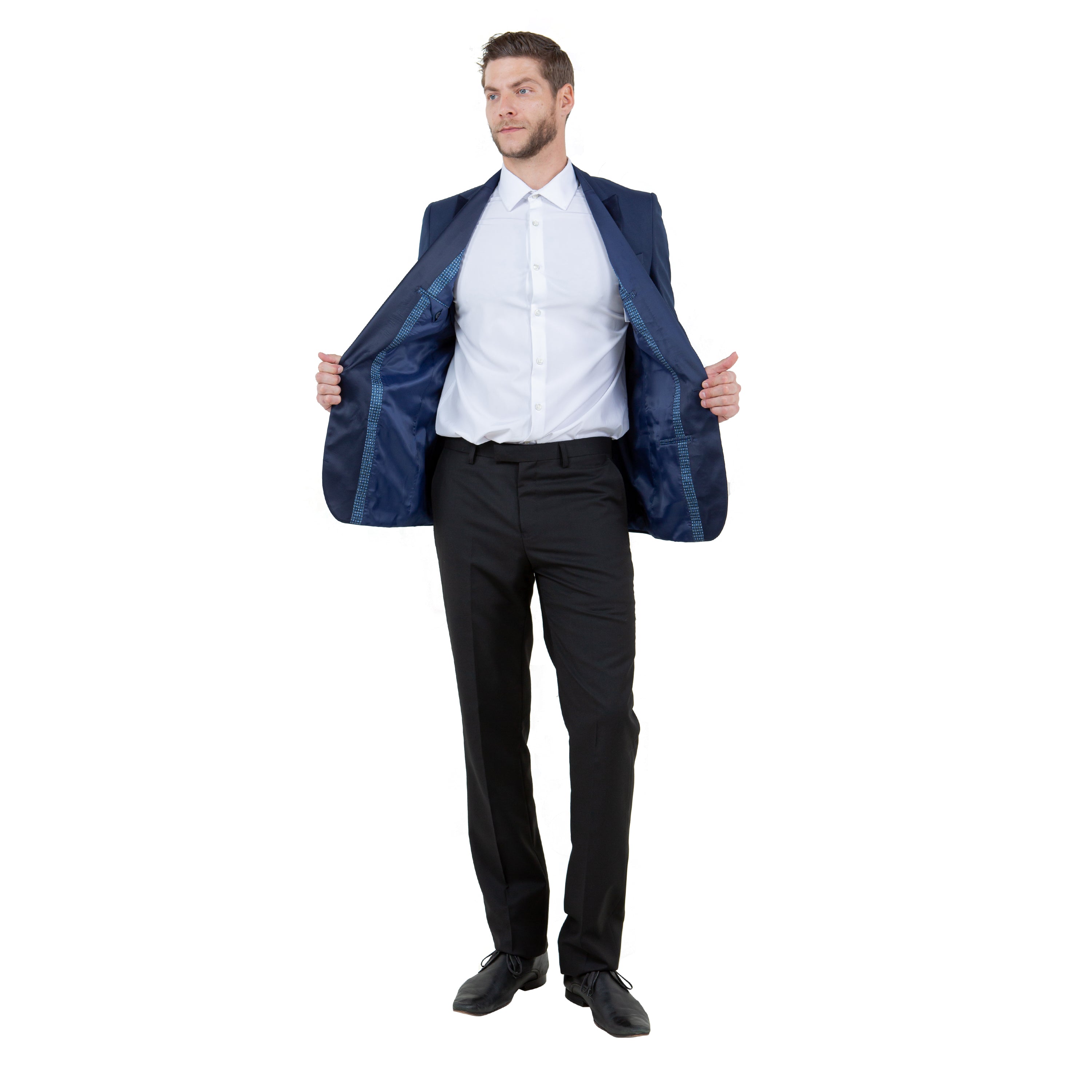 Men’s Tailored-Fit Tuxedo Jacket with Peak Lapel – Classic Style for Any Formal Occasion | D&K Menswear