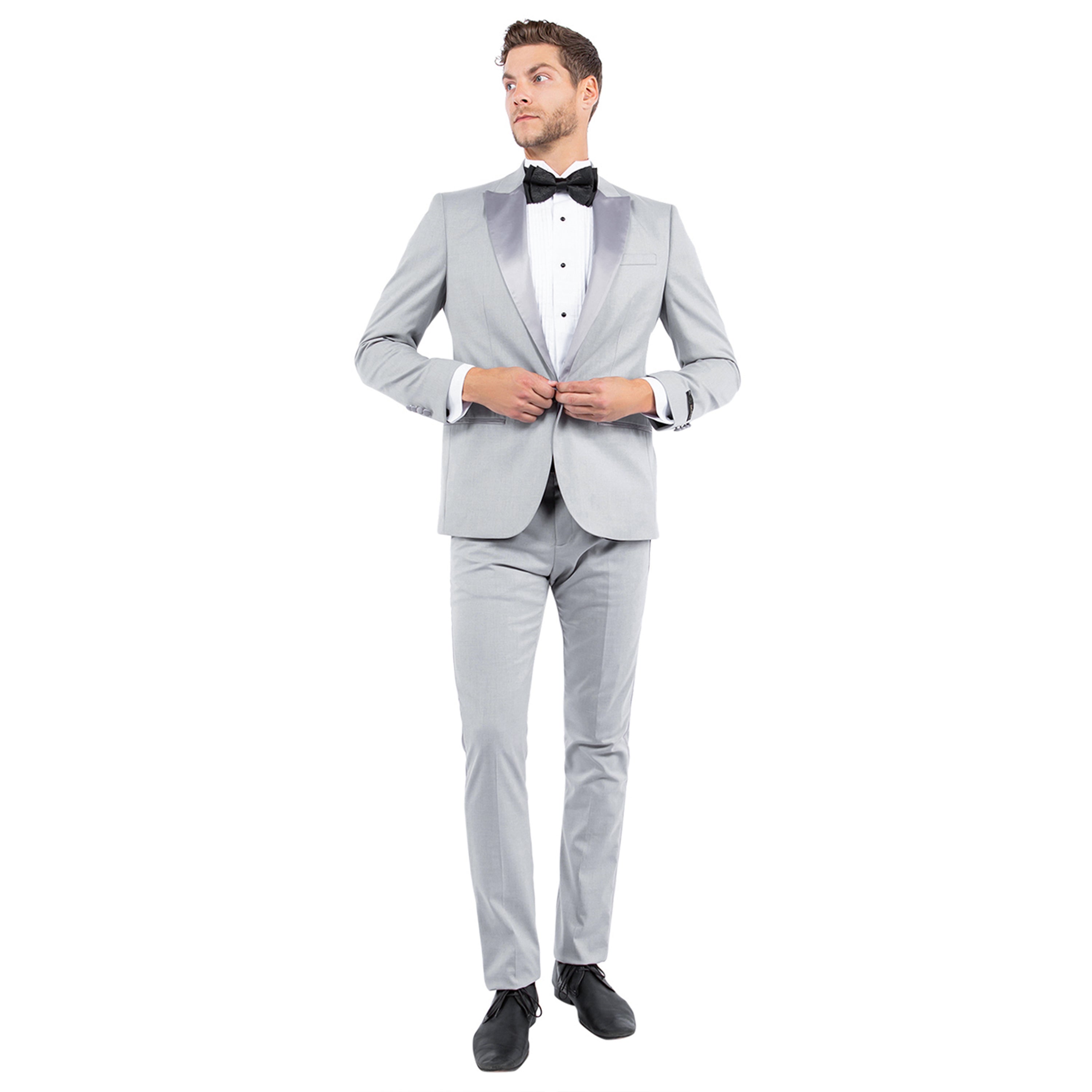 Men’s Tailored-Fit Tuxedo Jacket with Peak Lapel – Classic Elegance for Every Occasion | D&K Menswear