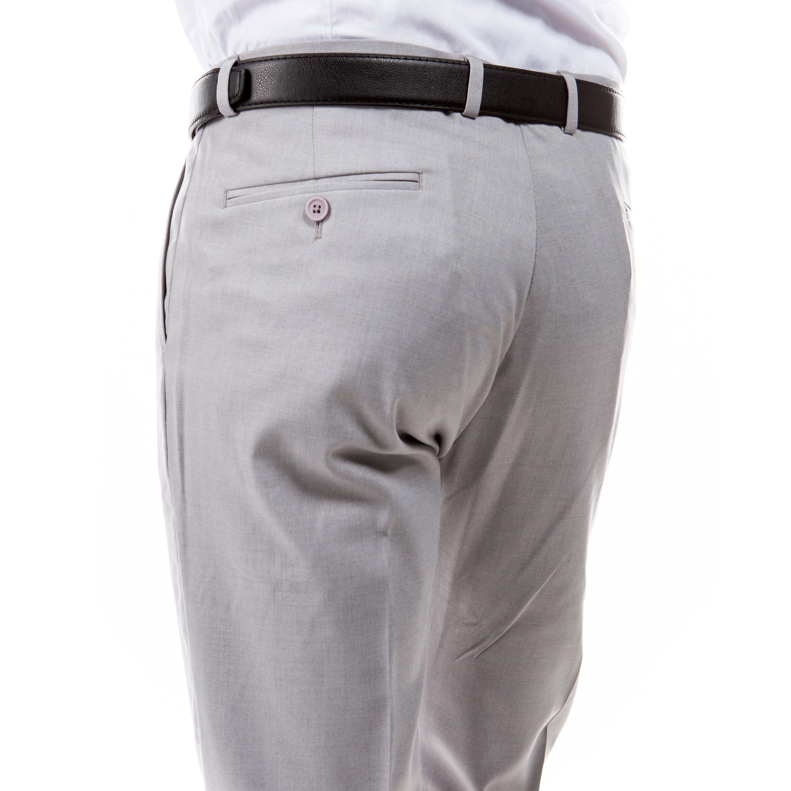 Men’s Tailored-Fit Suit Separates Light Grey Pants – Modern Fit and Custom Comfort | D&amp;K Menswear