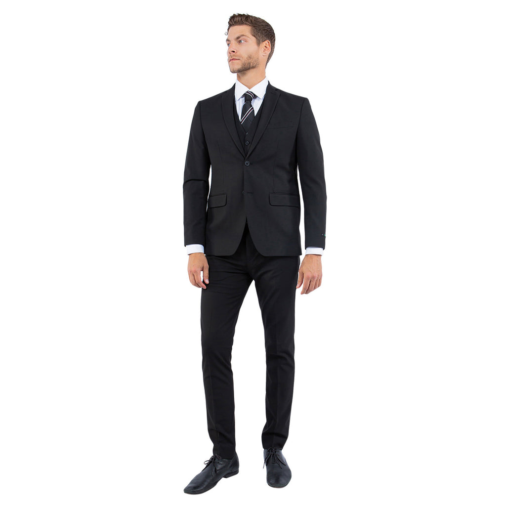 Men’s 3-Piece Suit, 4-Way Stretch Suit, Slim-Fit Suit, Wedding Suit, Business Attire, D&K Menswear Collection