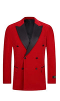 Men’s Velvet Jacket, Double-Breasted Blazer, Peak Lapel Suit, Black-Tie Attire, Luxury Men’s Fashion, D&K Menswear Collection