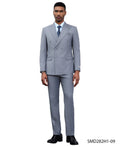 Men’s Suit, Stacy Adams Double-Breasted Suit, Medium Grey Suit, Peak Lapel Suit, Business Attire, Formalwear, Wedding Suit, Special Occasion Suit, D&K Menswear Collection