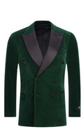 Men’s Velvet Jacket, Double-Breasted Blazer, Formalwear, Black-Tie Attire, Luxury Men’s Fashion, D&K Menswear Collection