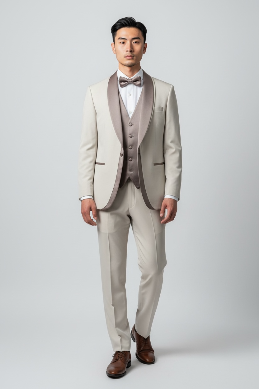 3 Piece Double Collar Tux w/ Matching bowtie